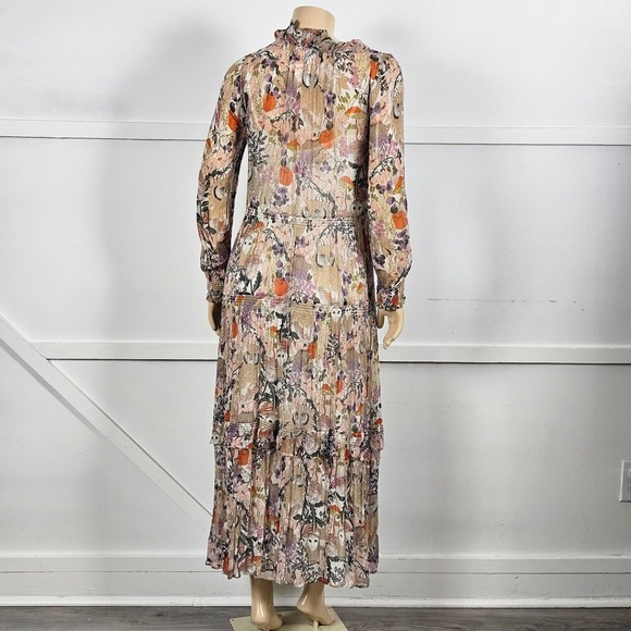 Anthropologie Whimsical The Marais Printed Tiered Chiffon Maxi Dress S - Picture 3 of 9